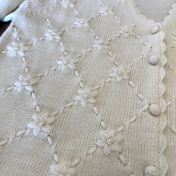 Karen Scott Cream Crew Neck Sweater - Picture 5 of 8